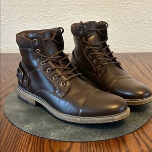 JF J.Ferrar Dark Brown Lace-Up Boots